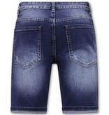 Enos Ripped Jeans Shorts - 9039 - Blue