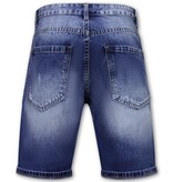 Enos Short Denim Shorts - 9053- Blue