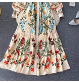 Msn-Collection Long Luxury Ladies Dress - 21764 - Beige / Color
