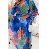 Msn-Collection Long Luxury Ladies Dress - 22158 - Blue