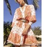Msn-Collection Mid-Length Luxury Ladies Dress - 22183 - Beige