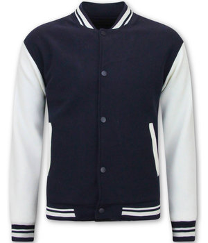 Enos Mens Varsity Jacket - Navy