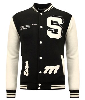 Enos Baseball Jacket Man Vintage - 7798 - Black