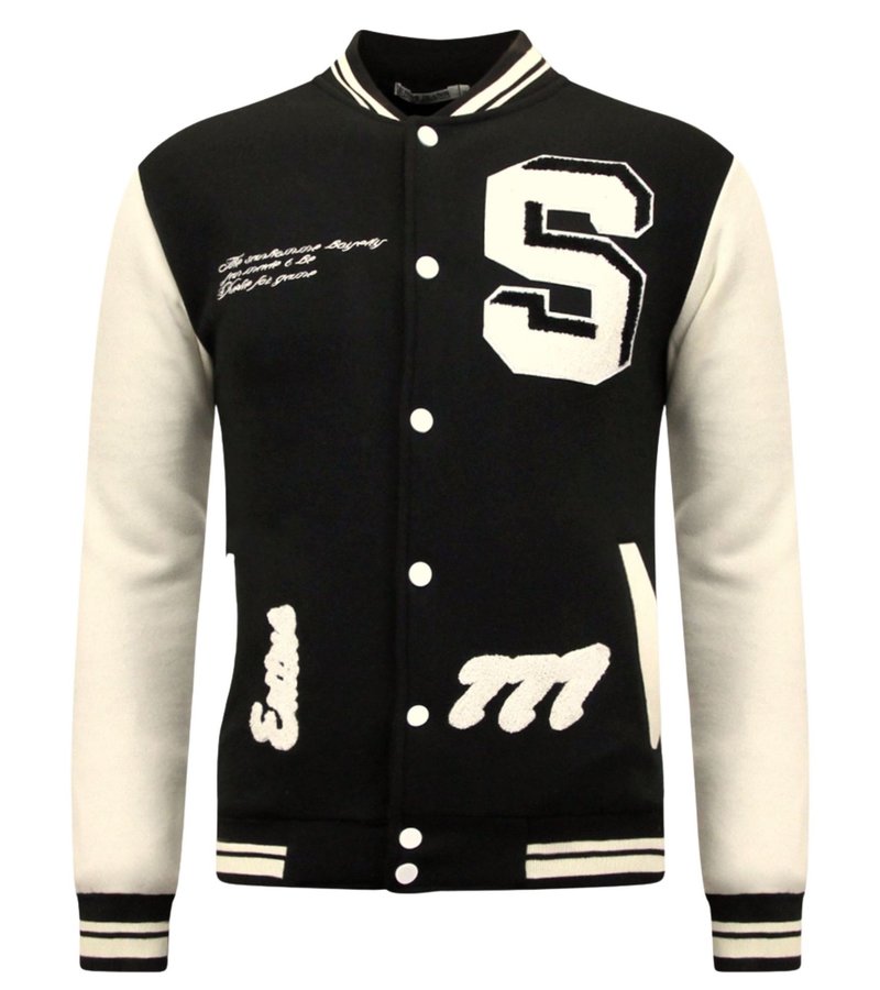 Enos Baseball Jacket Man Vintage - 7798 - Black