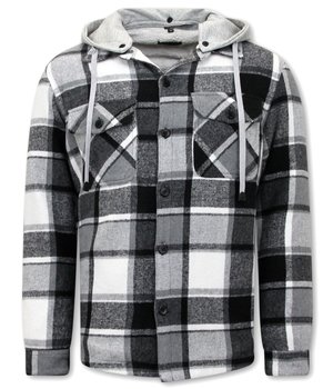 Enos Wool Plaid Jacket Men's - Black