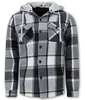 Enos Wool Lumberjack Jacket - Black