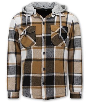 Enos Wool Lumberjack Jacket - Brown