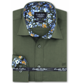 Gentile Bellini Long Sleeve Men's Dress Shirts Slim Fit - 3039NW - Green