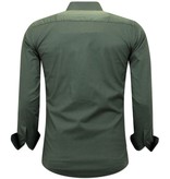Gentile Bellini Long Sleeve Men's Dress Shirts Slim Fit - 3039NW - Green