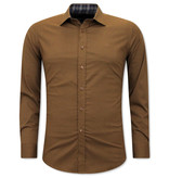 Gentile Bellini Men's Dress Shirt Slim Fit - 3038NW - Brown