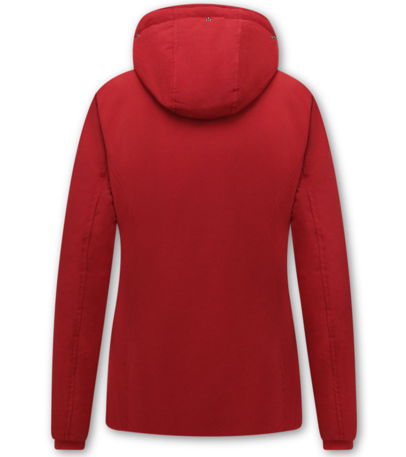 Matogla Womens Hooded Winter Coats  - 589 - Red