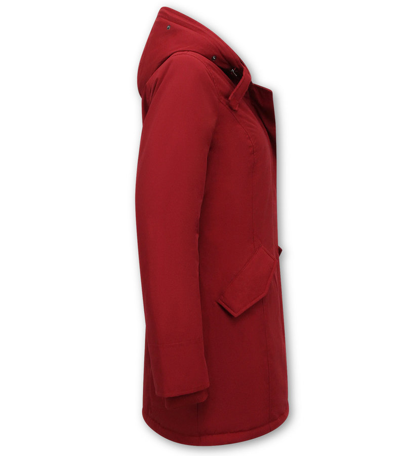 TheBrand Women's Long Winter Coats With Hood - 280 - Red