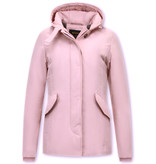 Matogla Womens Pink Winter Jacket With Hood