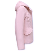 Matogla Womens Pink Winter Jacket With Hood