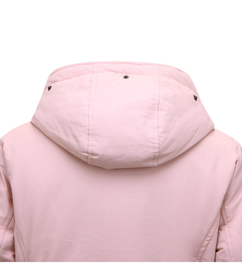 Matogla Womens Pink Winter Jacket With Hood