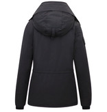 Matogla Womens Short Padded Jacket With Hood - 7603 - Black