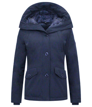 TheBrand Winter Jacket For Girls With Hood  - 503 - Blue