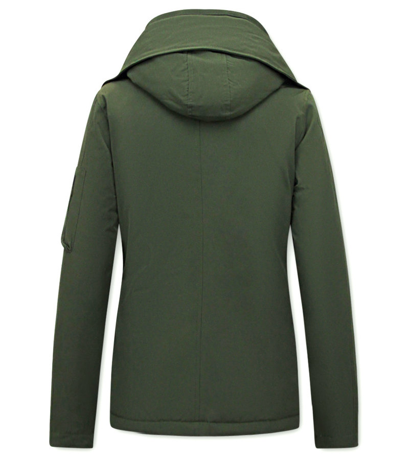 TheBrand Winter Jacket For Girls With Hood  - 503 - Green