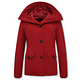 Winter Jacket For Girls With Hood  - 503 - Red