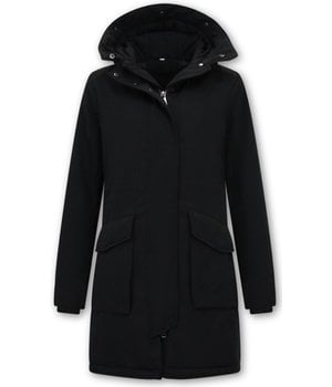 Gentile Bellini Winter Outfits For Women Long Coat - 2728 - Black