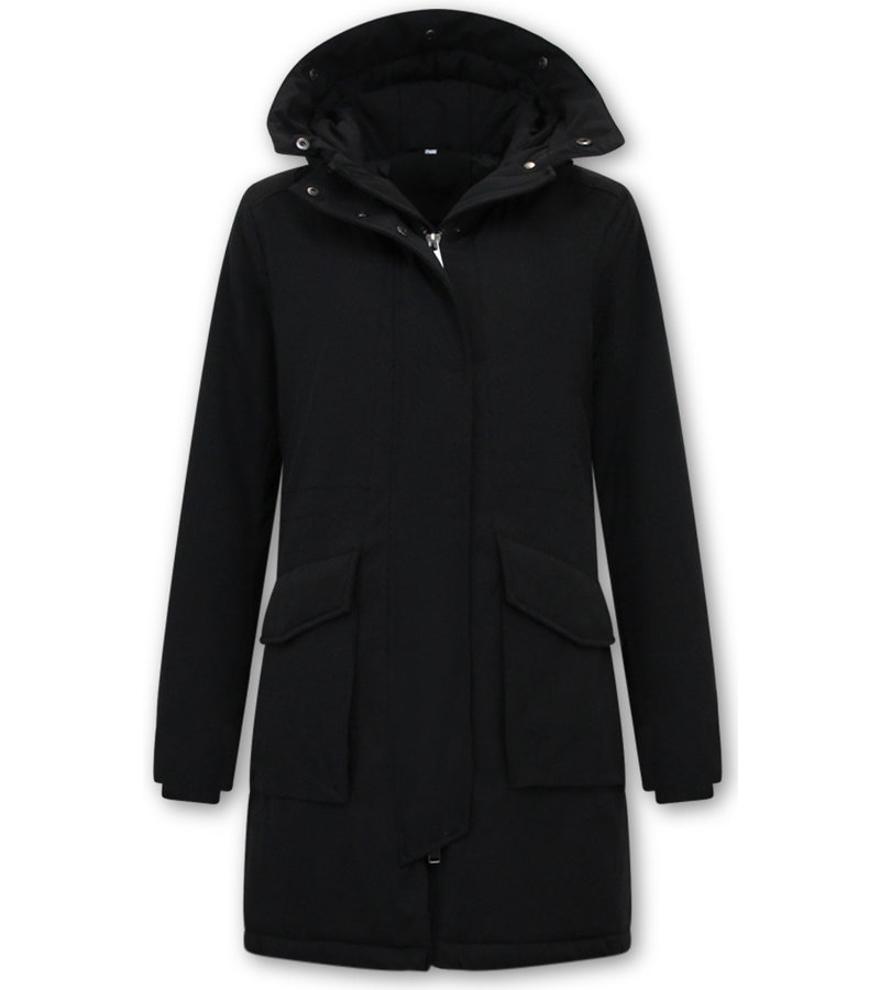 Gentile Bellini Winter Outfits For Women Long Coat - 2728 - Black