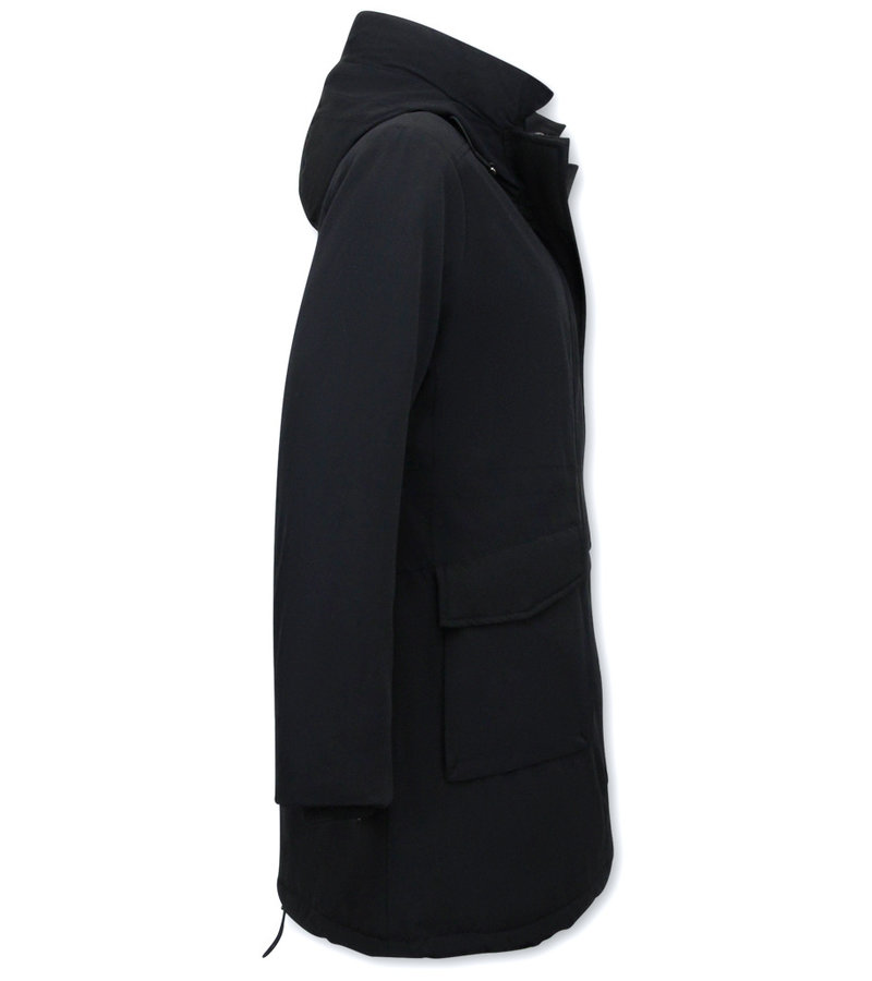 Gentile Bellini Winter Outfits For Women Long Coat - 2728 - Black