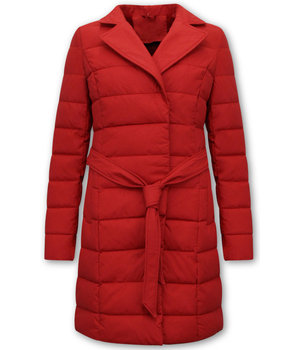 Gentile Bellini Women's Winter Coats With Hood Puffer - 7920 - Red