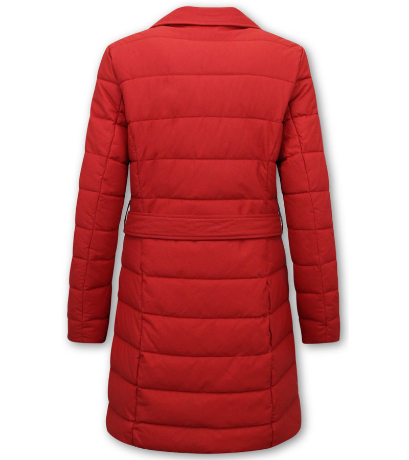 Gentile Bellini Women's Winter Coats With Hood Puffer - 7920 - Red