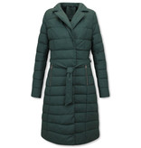 Gentile Bellini Women's Winter Coats With Hood Puffer - 7921 - Green