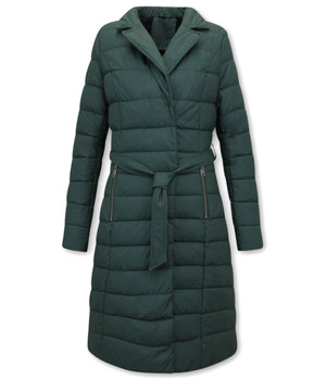 Gentile Bellini Women's Winter Coats With Hood Puffer - 7921 - Green