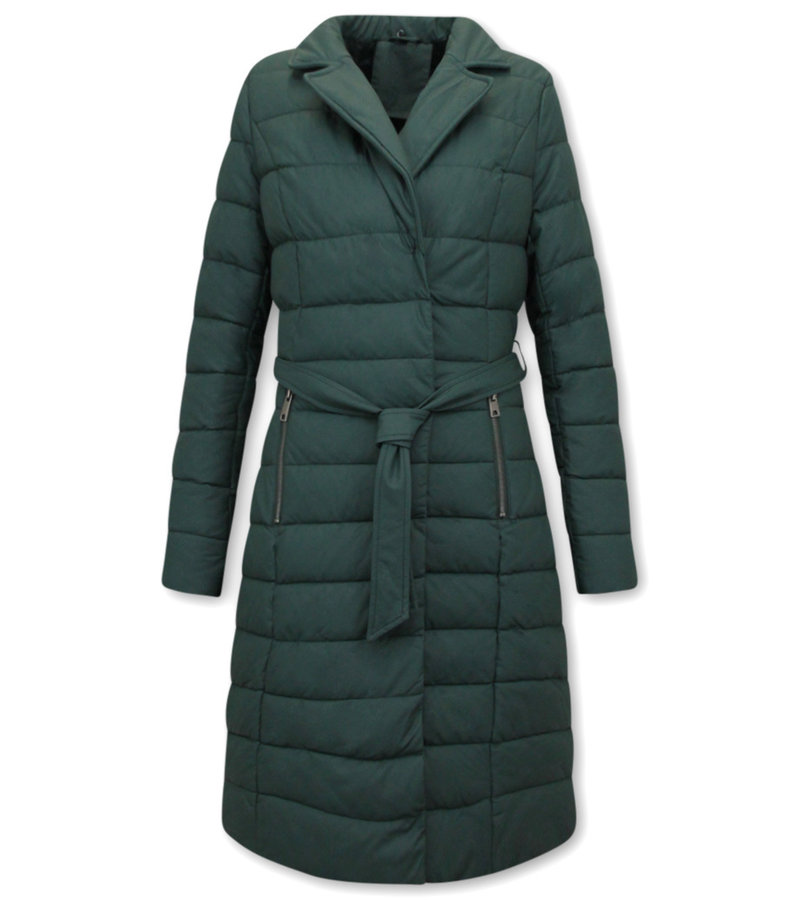 Gentile Bellini Women's Winter Coats With Hood Puffer - 7921 - Green