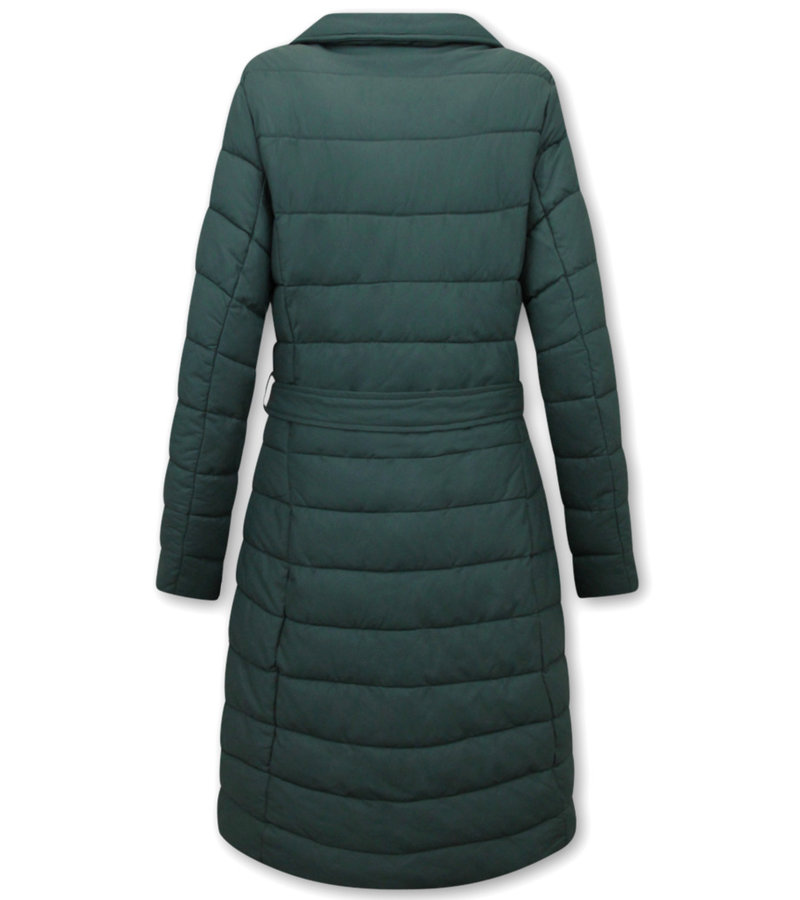 Gentile Bellini Women's Winter Coats With Hood Puffer - 7921 - Green