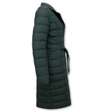 Gentile Bellini Women's Winter Coats With Hood Puffer - 7921 - Green