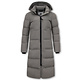 Long Winter Puffer Jacket Women's UK - 8606 - Grey