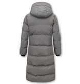 Matogla Long Winter Puffer Jacket Women's UK - 8606 - Grey