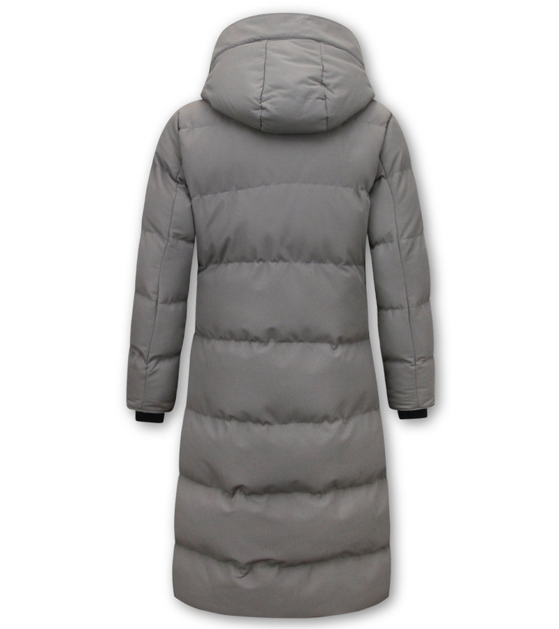 Matogla Long Winter Puffer Jacket Women's UK - 8606 - Grey