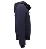 Enos Men's Short Winter Jacket With Hood - 7006 - Blue