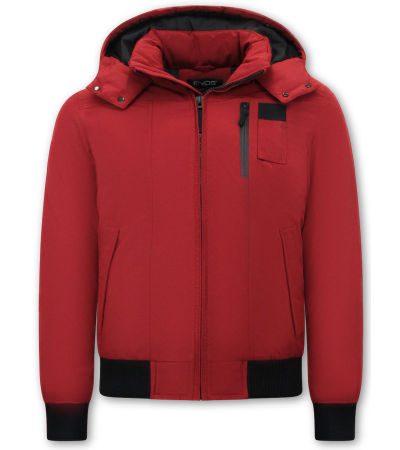 Enos Men's Jackets For Cold Weather - 7006 - Red