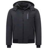 Enos Men's Winter Jacket Short Model - 7006 - Black