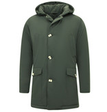 Enos Men's Parka Winter Coat  - 7101 - Green