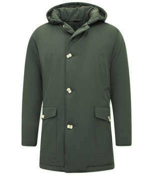 Enos Men's Parka Winter Coat  - 7101 - Green