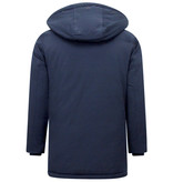 Enos Men's Parka Jacket With Hood - 7101 - Blue