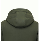 Enos Men's Winter Jacket Parka with Hood - 7105 - Green