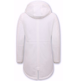 Enos White Winter Jacket Men Parka - 7105