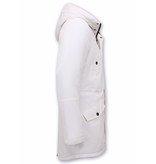 Enos White Winter Jacket Men Parka - 7105