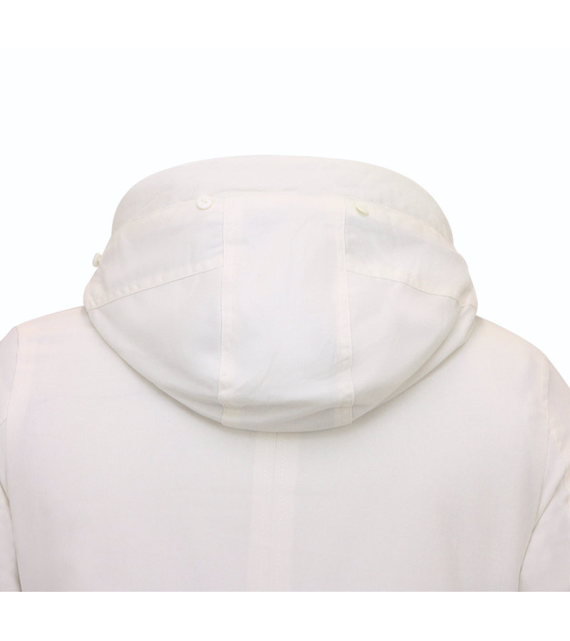 Enos White Winter Jacket Men Parka - 7105