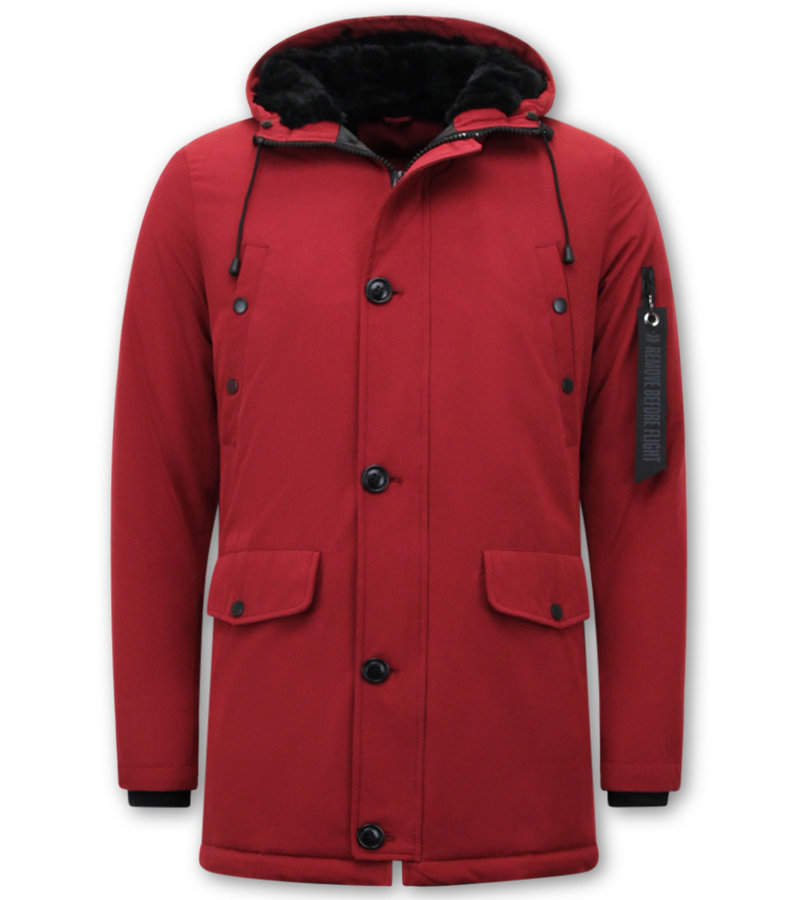 Enos Long Men's Coat - 7103 - Red