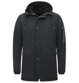 Enos Men's Winter Coats Long - 7103 - Black