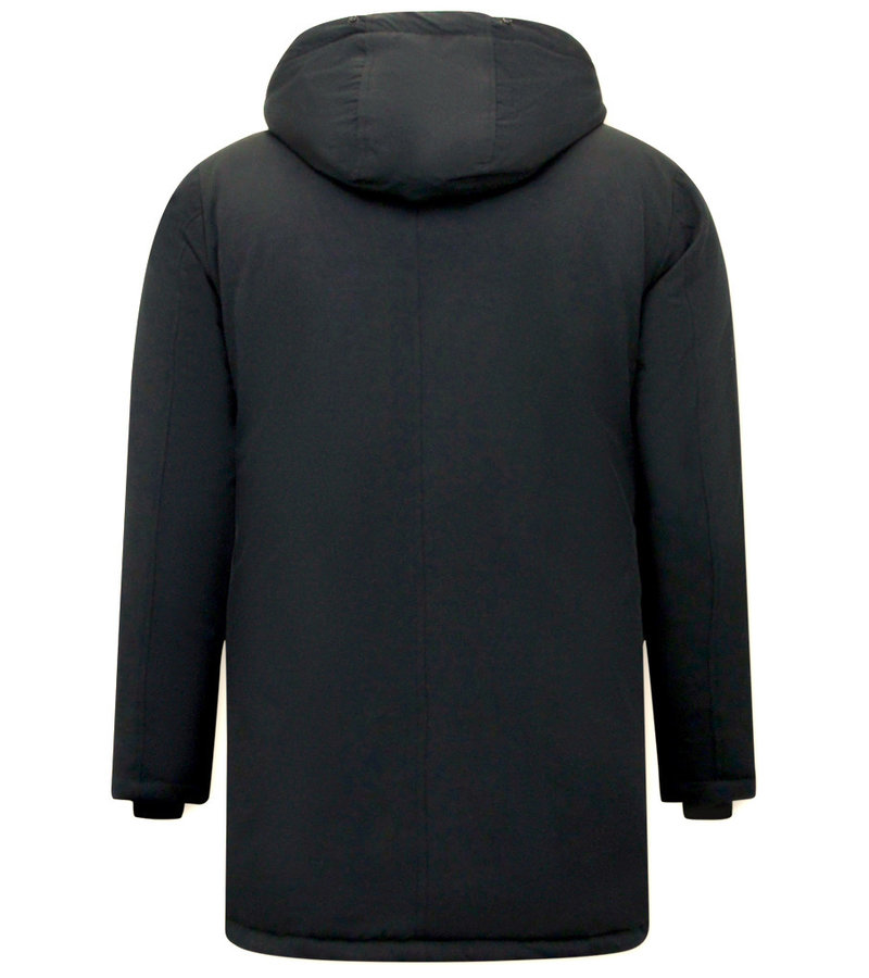 Enos Men's Winter Coats Long - 7103 - Black