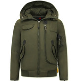 Just Key Men's Short Winter Jacket - 1771 - Green